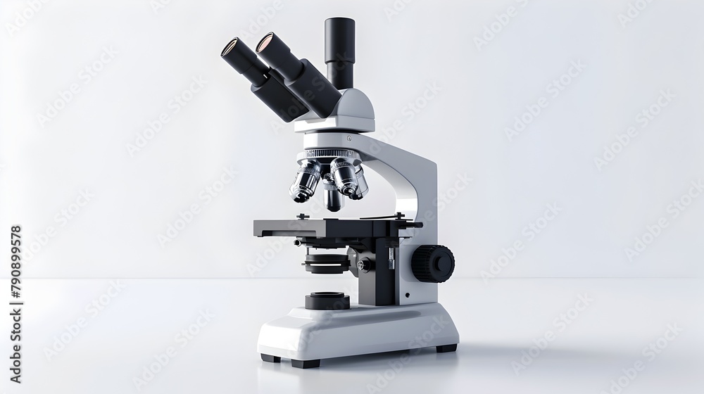 Sophisticated 3D Microscope Icon Symbolizing Scientific Research and Discovery Sophisticated 3D Microscope Icon Symbolizing Scientific Research and Discovery