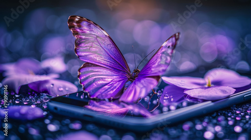 butterfly on purple flower