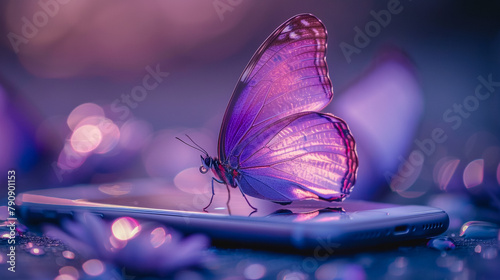 butterfly on purple flower