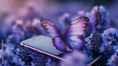 butterfly on purple flower