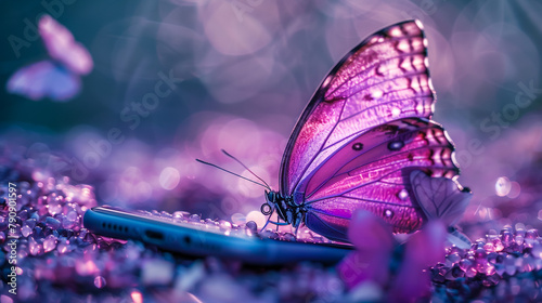 butterfly on purple flower