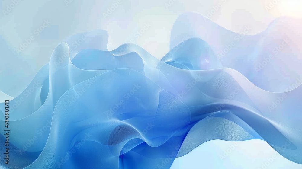 Obraz premium background with soft blue shapes, minimalistic design
