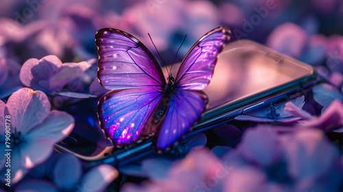 butterfly on purple flower