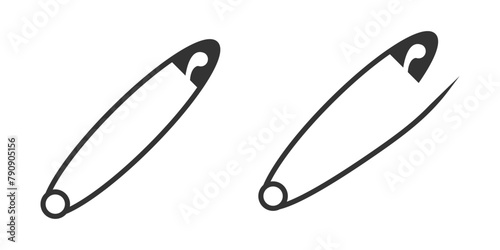 Safety pin icon. Vector illustration.