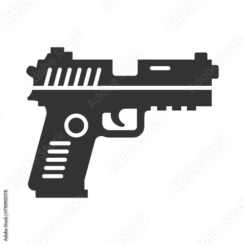 Gun icon isolated on a white background. Vector illustration.