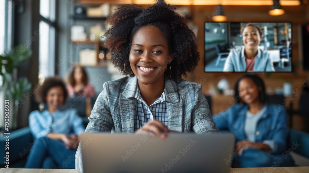 Professional Woman at Virtual Meeting Professional Woman at Virtual Meeting