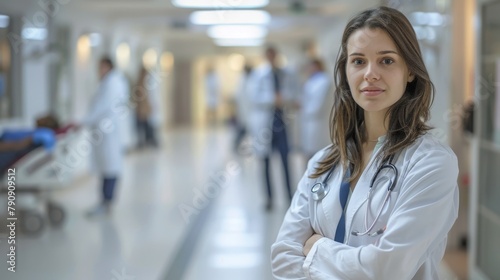 Confident Female Doctor in Hospital