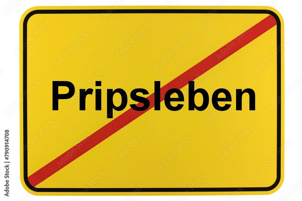Illustration eines Ortsschildes der Gemeinde Pripsleben in Mecklenburg-Vorpommern Illustration eines Ortsschildes der Gemeinde Pripsleben in Mecklenburg-Vorpommern
