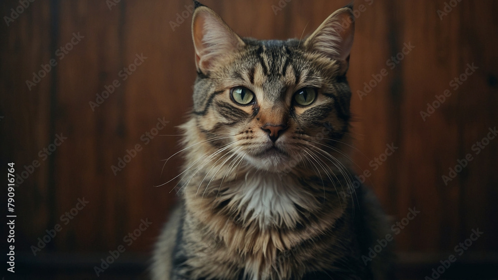 Obraz premium cat on the minimalistic background
