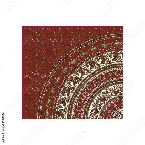 bedsheet design digital art use hand work and digital printing