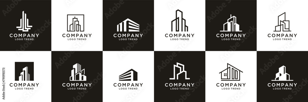 Obraz premium Set of building vector logo design inspiration
