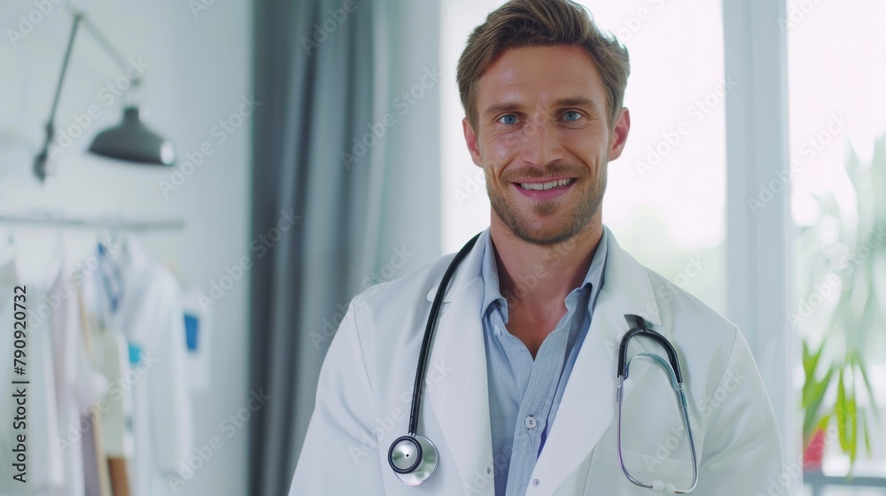 Smiling Doctor in Medical Office Smiling Doctor in Medical Office
