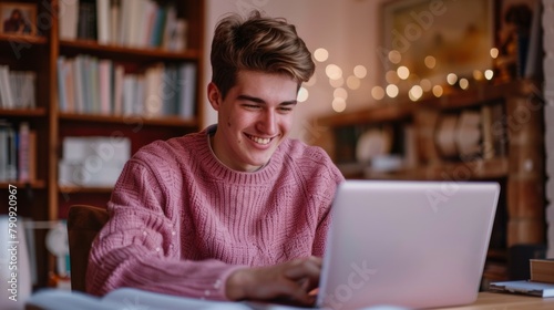 A Smiling Man with Laptop