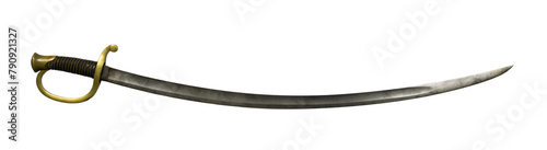 American Civil War Sword isolated on transparent background