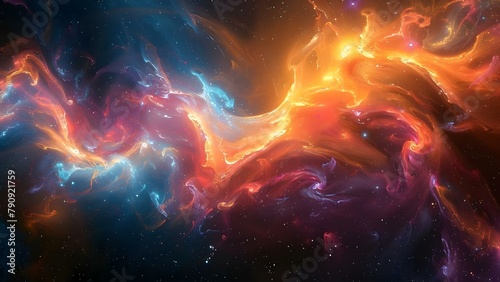 Galactic Symphony: A Cosmic Dance of Colors. Concept Cosmic Colors, Symphony of Stars, Galactic Dance, Celestial Harmony, Cosmic Elegance