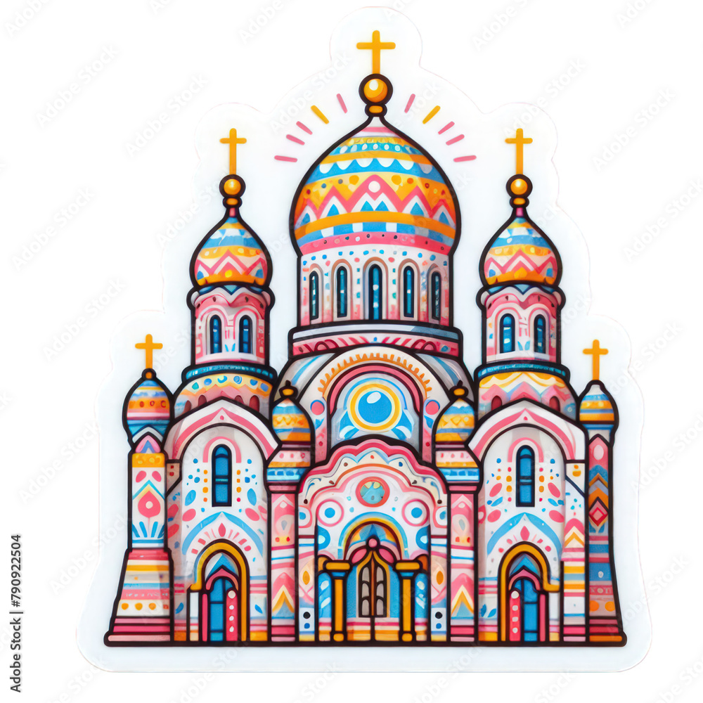 church cute easter sticker church cute easter sticker