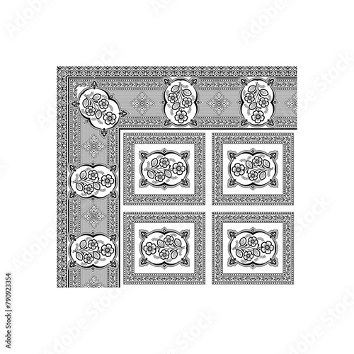 bedsheet design digital art use hand work and digital printing