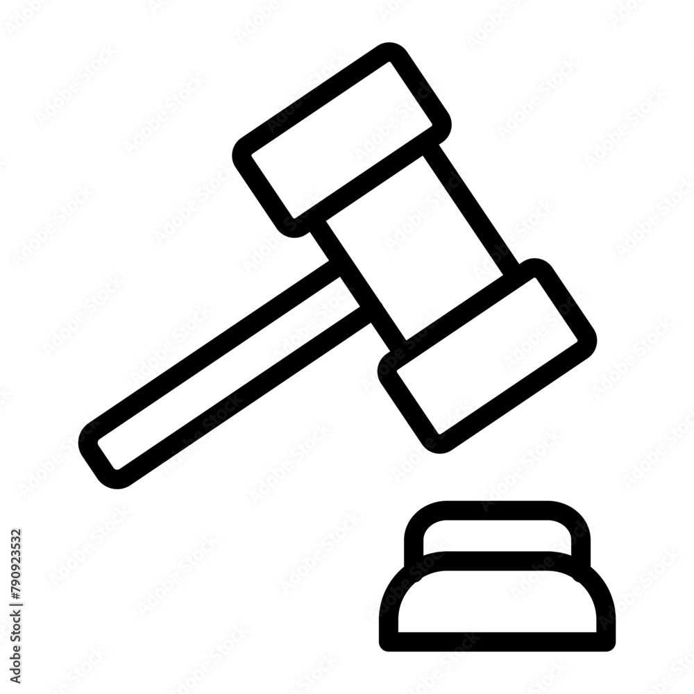 Law Vector Line Icon Design Law Vector Line Icon Design