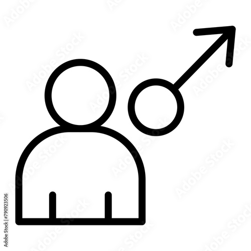 Male Vector Line Icon Design