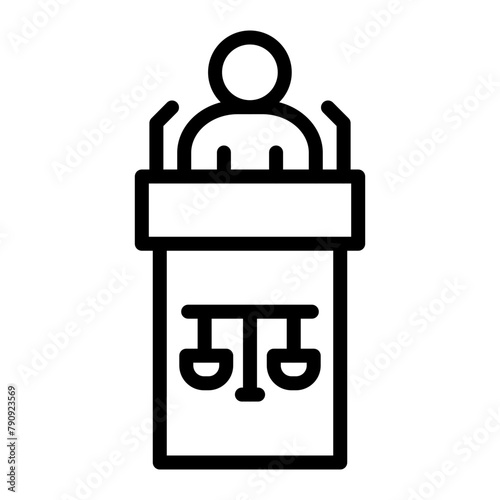 Speech Vector Line Icon Design