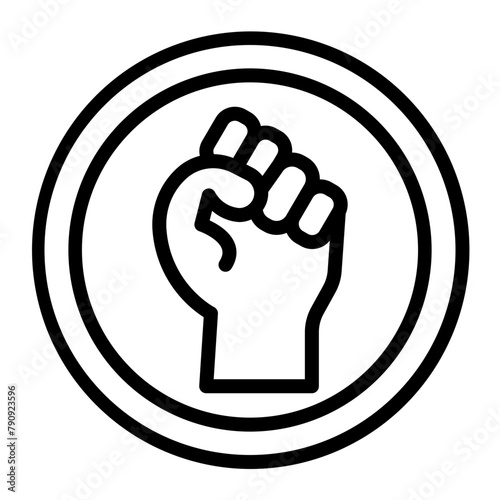 Black Lives Matter Vector Line Icon Design