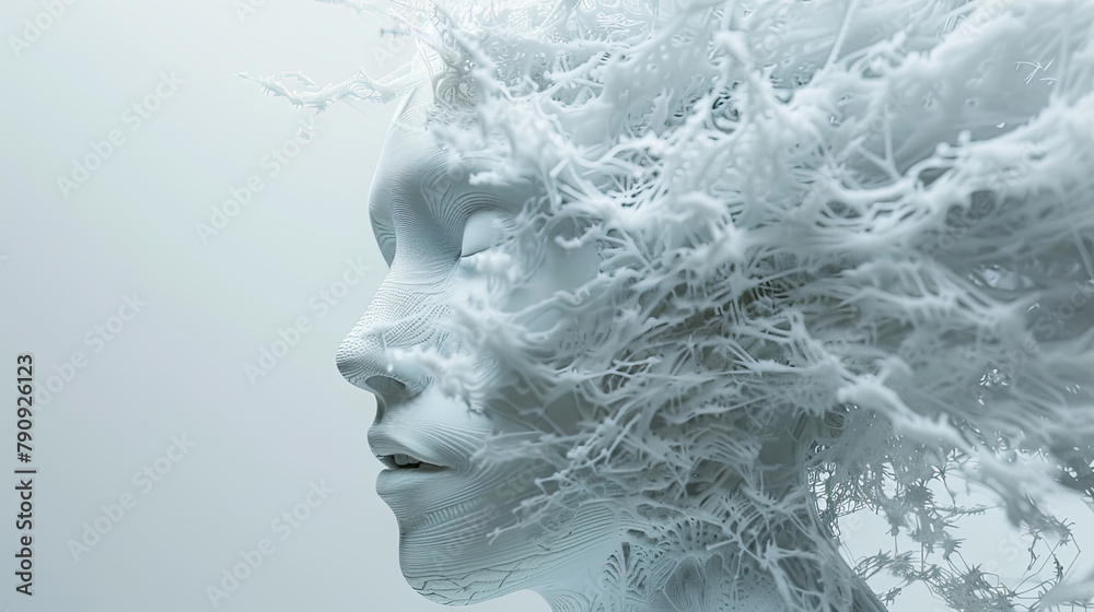 digital face. Artificial intelligence concept. virtual reality digital face. Artificial intelligence concept. virtual reality