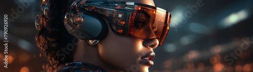 She has augmented reality glasses that display digital information