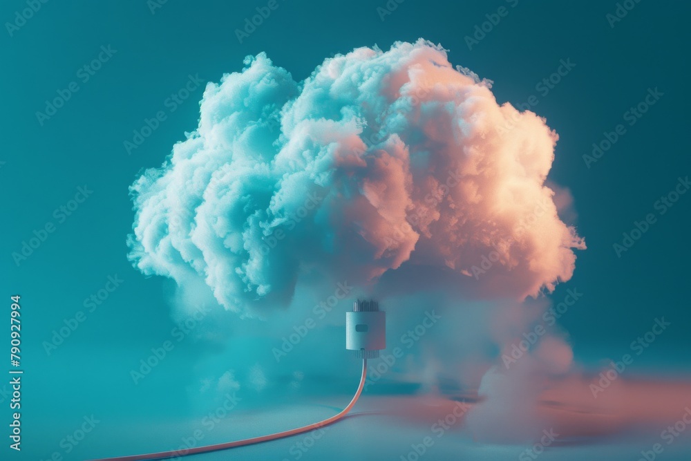 custom made wallpaper toronto digitalCloud forming from charger against electric blue sky background