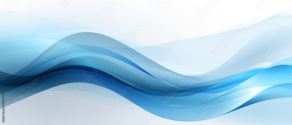 Obraz premium Elegant Blue Wave Vector Background for Stylish Designs