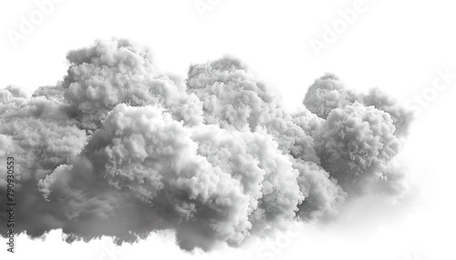 Weather dynamic special effect 3D rendering on transparent background Wonder monochrome clouds. Atmospheric phenomena photo