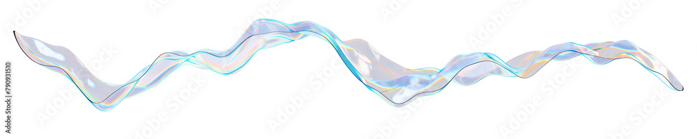 Set of 3d transparent glossy ribbon with dispersion effect. Rainbow colors reflection glass. 3d glass band or stripe with crystal dispersion effect. Abstract empty glassy square with prism holographic