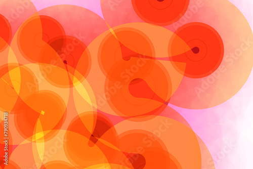 Abstrakter Design-Hintergrund mit Punkten und Kreisen in verführerischen Farben und sinnlichen Kurven mit sanften Verläufen auf einem transparenten Hintergrund, erstellt mit Creative Coding