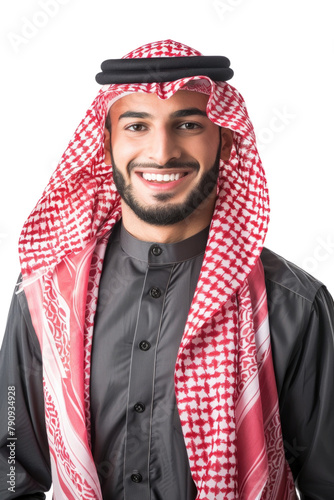 Arab man in transparent background