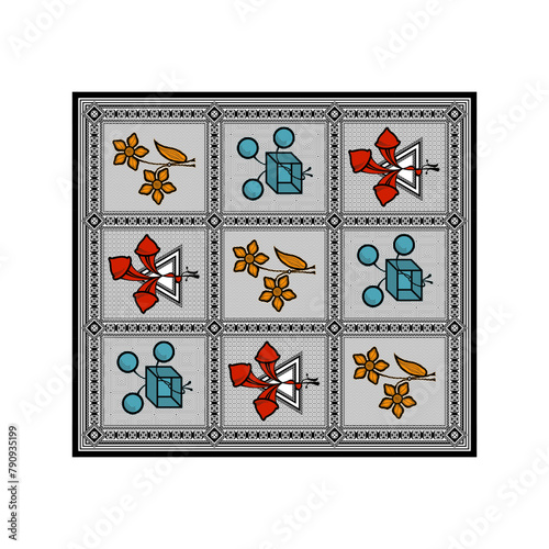 bedsheet design digital art use hand work and digital printing
