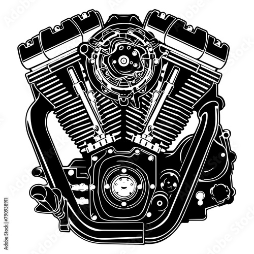 motorcycle engine outline