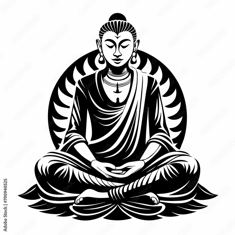 Buddha statue silhouette Buddha statue silhouette