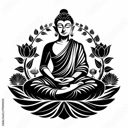 Silhouette of buddha