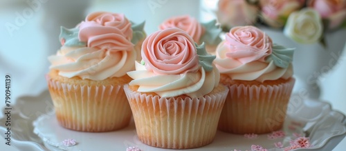 Cupcakes with a retro and vintage style