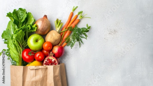 A Paper Bag of Fresh Groceries photo