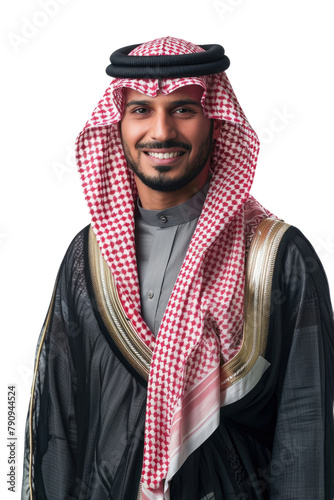 Arab man in transparent background