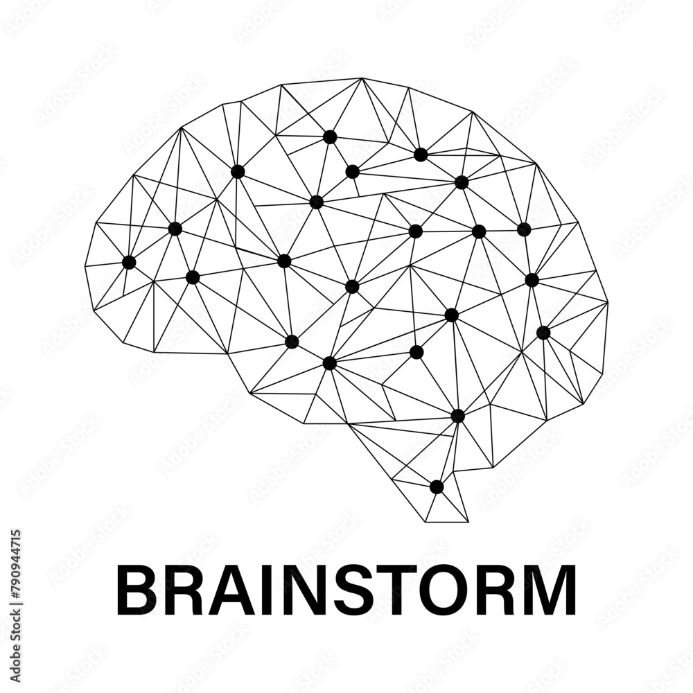 Brain. Brainstorm. Creativity and Thinking Idea Concept. Vector Illustration. Brain. Brainstorm. Creativity and Thinking Idea Concept. Vector Illustration.