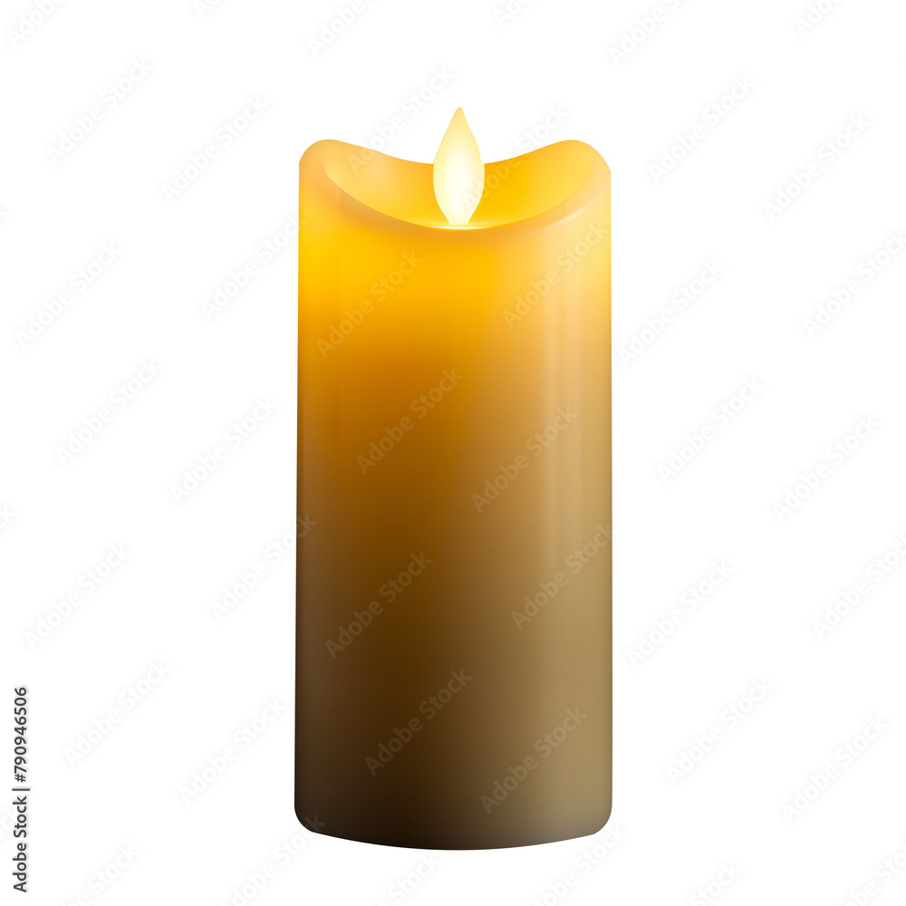 Beautiful LED Candle Isolated On White Background Beautiful LED Candle Isolated On White Background