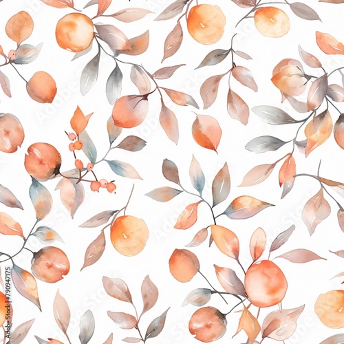 Botanical Watercolor Illustration Background