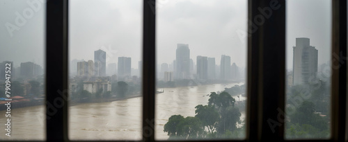 Monsoon in Mumbai: A Spectacular View of Mumbai's Iconic Skyline During India's Rainy Season