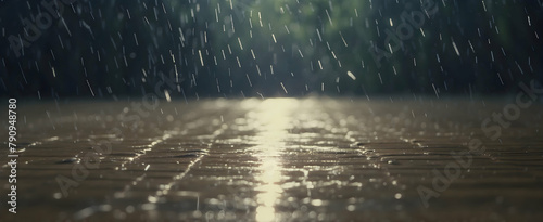 Rainy Rhythms: Abstract Monsoon Sale Inspiration Captured in Rain-Inspired Moonson Sale Photo Stock Concept