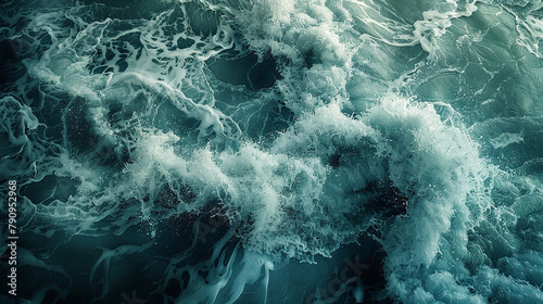 Swirling eddies form intricate patterns beneath the surface photo