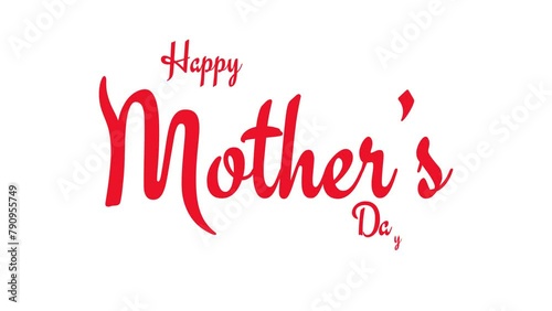 mother day animated happy mother day lettering background greeting mother's day gold red white
