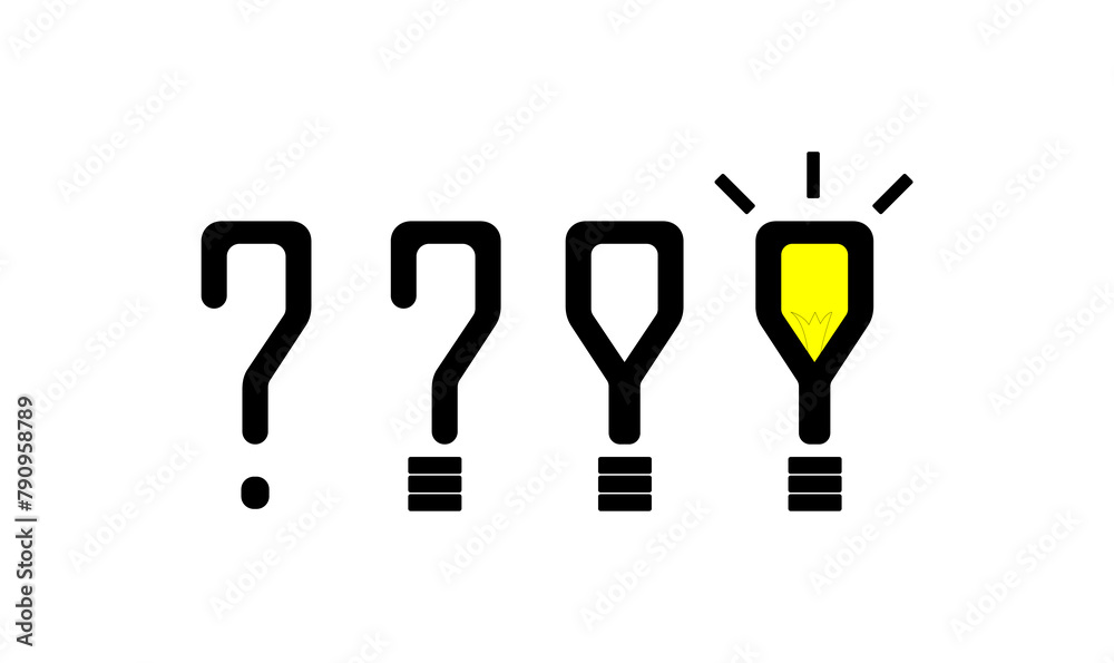 process to become successful. lights depicting the process of having an idea process to become successful. lights depicting the process of having an idea