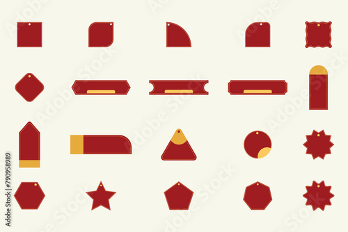 set of lable elements design