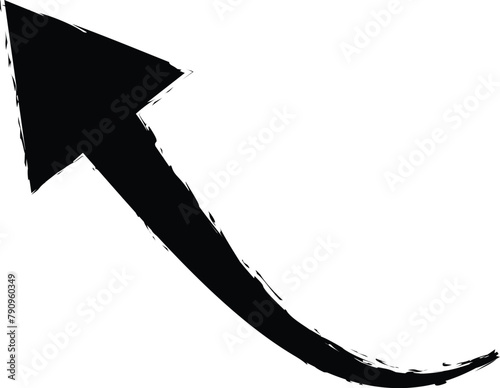 minimalist handdrawn vector arrow.eps10